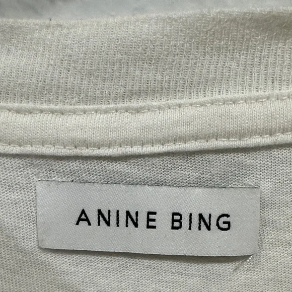 Anine Bing White Paris T-Shirt for Women - Picture 5 of 9